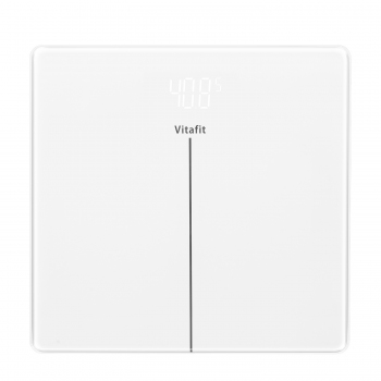 Vitafit Digital Body Weight Bathroom Scales Weighing Scale Digital Scale with High Precision,Tap-On Technology, Elegant white, big LED display