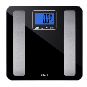 Vitafit Digital Body Analysis Bathroom Scale Weight Scale Digital ScaleTempered Glass Body Fat Measurement,Large LCD screen